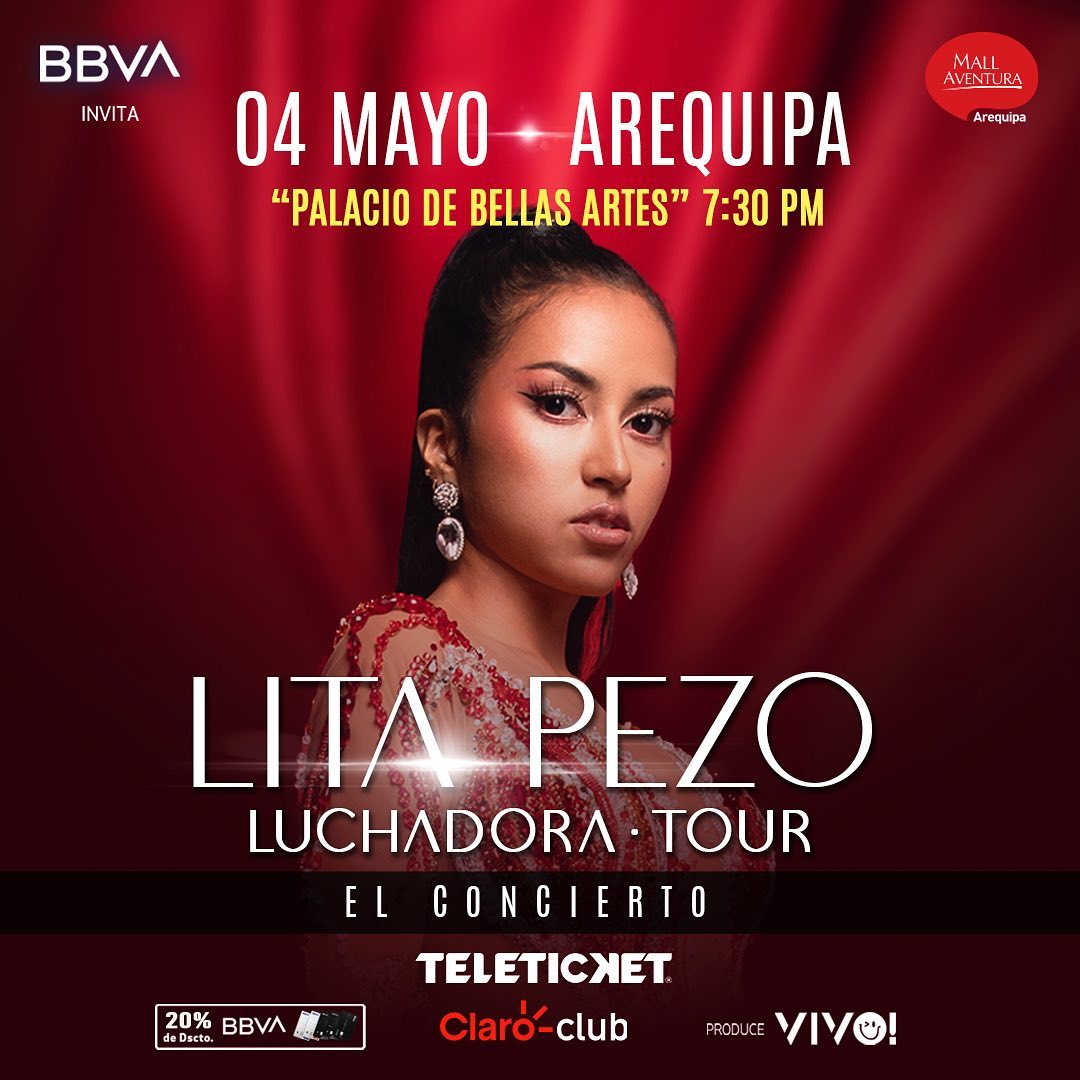 LITA+PEZO+--+LUCHADORA+--+TOUR-+en+concierto,+llega+a+Arequipa+!++en+su+gira+2024++¡Siente+la+fuerza+y+la+pasión+de+la+música+en+vivo+con+Lita+Pezo+'Luchadora+TOUR'+;+Únete+a+nosotros+para+una+noche+inolvidable+llen